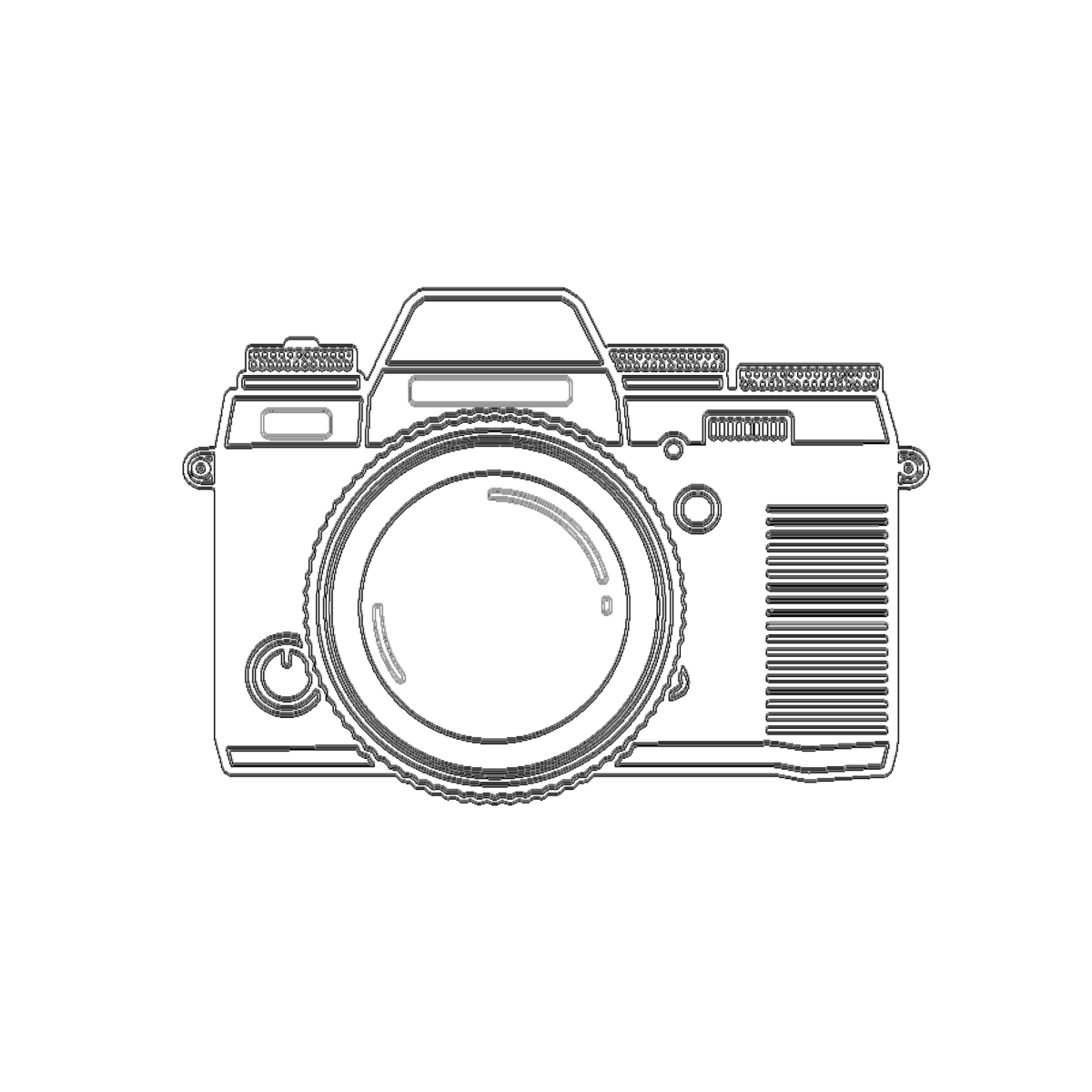 —Pngtree—vector line drawing camera_2737426